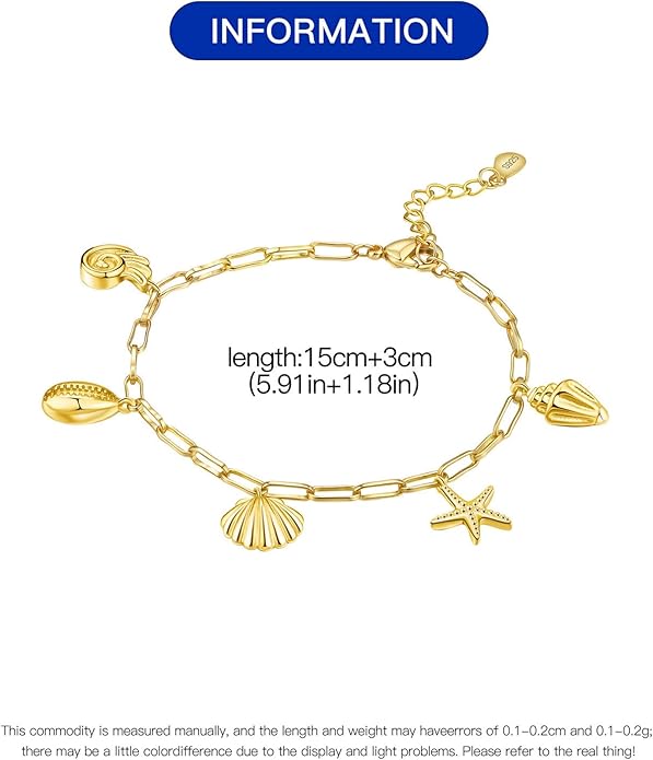 Women's 925 Sterling Silver Bracelet, Non Tarnish 18K Gold Plated Bracelets for Women, Dainty Chain Simple Jewelry Cute Handmade Minimalist for Gift