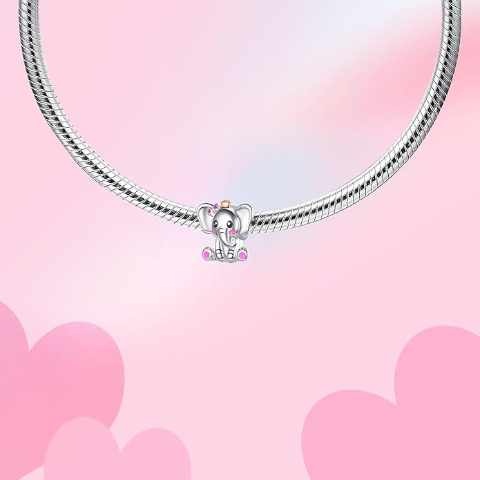 Birthday Fashion Love Heart Dangle Charm 925 Sterling Silver Charms fits Bracelets and Necklace Pendant Bead Charms Jewelry Present for Women Family Friends