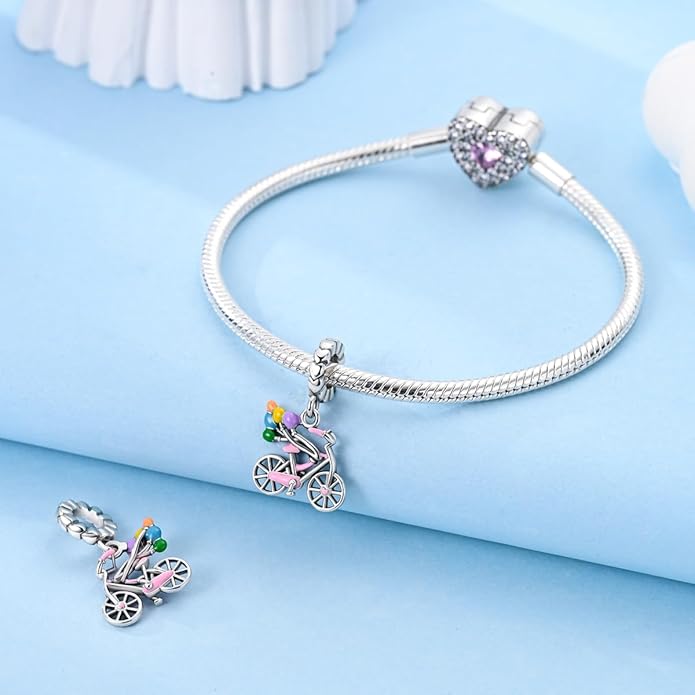 NARMO S925 Sterling Silver Charms Hamsa Charm for Pandora Bracelets Cross Charms for Bracelets Perfume High Heels Dangle Charms Silver Charms for Women