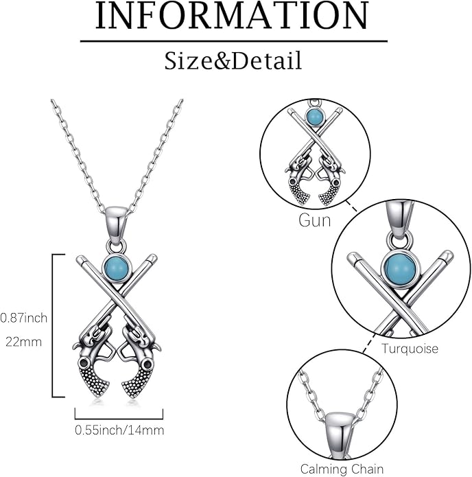Western Cowboy Necklace 925 Sterling Silver Horseshoe Pendant Western Jewelry Cowgirl Gifts for Women Girlfriend Cowboy Cowgirl