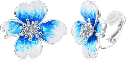 Clip on Earrings Women, 14K Gold Plated Earrings for Sensitive Ears, Fashion Women's Earrings Jewelry Birthday Gift for Wife Grandma Daughter Girls on Christmas Thanksgiving