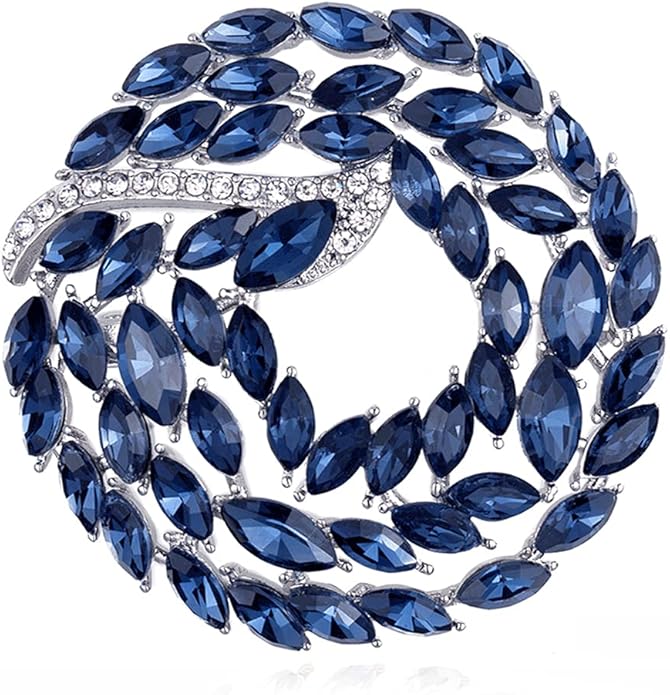 Brooch Pins for Women Girls Fashion Flower Crystal Rhinestone Pearl Jewelry