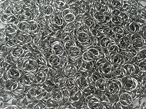 1 Pound Bright Aluminum Chainmail Jump Rings 14G 3/8" ID (1450+ Rings) - size: 14SWG 3/8" ID