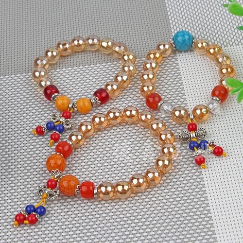 476PCS Round Crystal Glass Beads for Jewelry Making(Champagne Golden), Glass Spacer Loose Beads for Crafts Bracelets Necklaces Charms Pendants 4/6/8/10/12mm - color: Round Glass Beads: Champagne Golden
