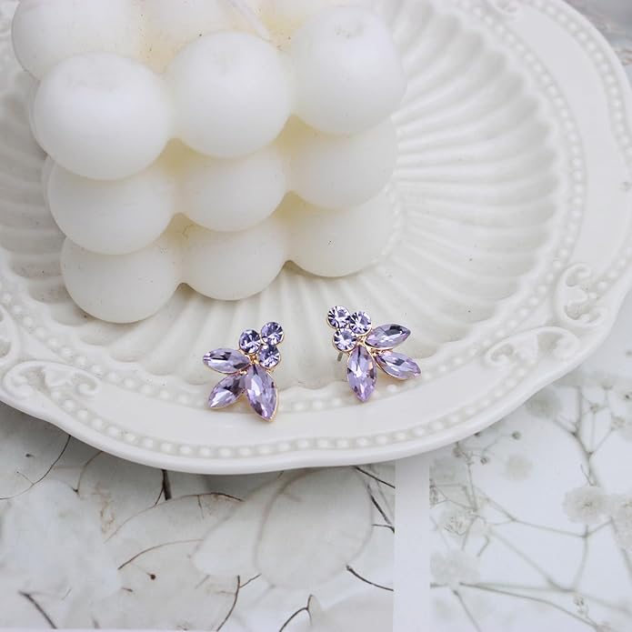 Bridal Wedding Crystal Leaf Choker Necklace Dangle Earring Bracelet Brides Bridesmaid Jewelry Set for Women