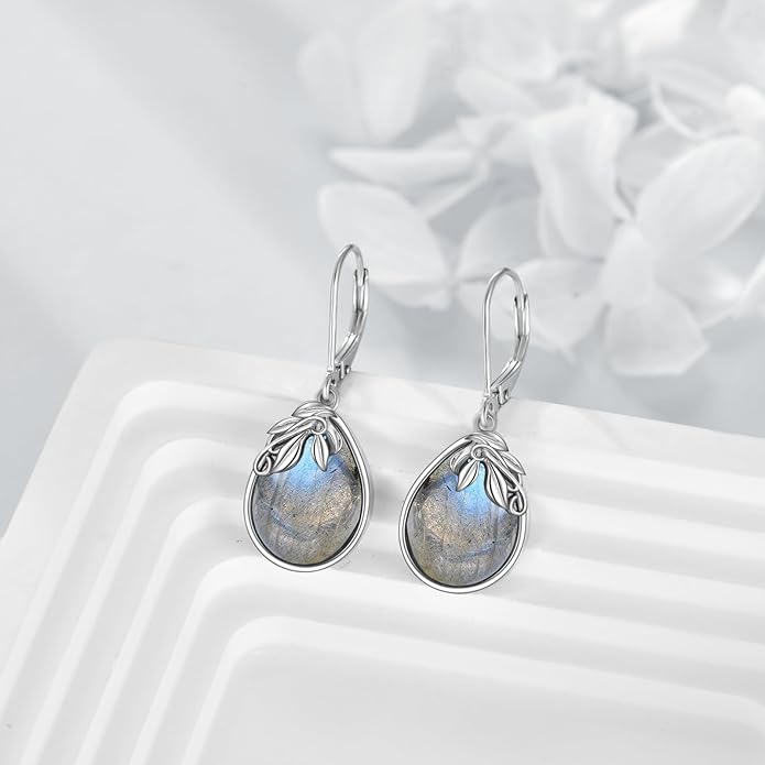 VONALA Flower Earrings for Women 925 Sterling Silver Rose/Lotus/Scottish Thistle/Tulip/Lilac/Mushroom/Pineapple Dangle Drop Earrings Flower Jewelry Gifts for Women Girls Birthday Gifts