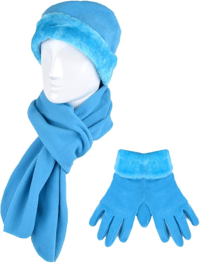 boxed-gifts Women's Warm Fleece Winter - Women's Hat and Glove Set + Hats Gloves Scarves for Women