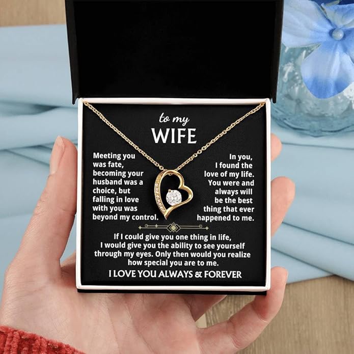 Jewelry To My Wife - The Best Thing That Ever Happened To Me, Forever Love Necklace, Gift for Her, Romantic Christmas Birthday Valentine Gift