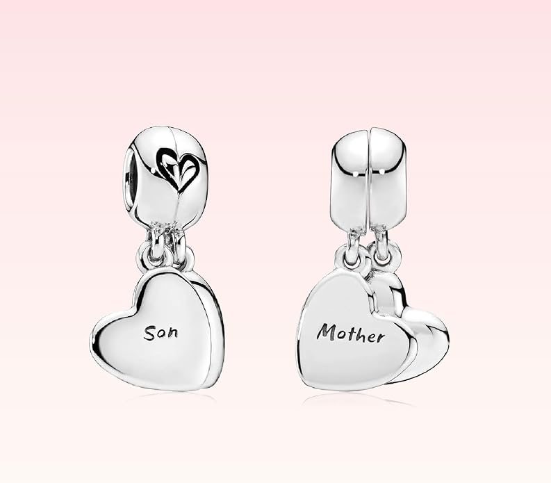 Family Mom Heart Charms 925 Sterling Silver Bead for Bracelets and Necklaces For Women Jewelry Present