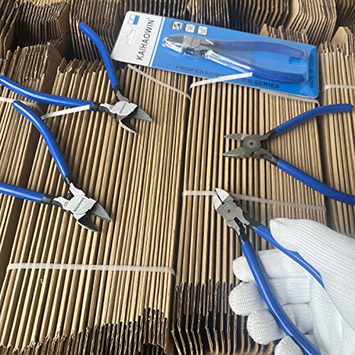 Wire Cutters 6 Pack, KAIHAOWIN 6 inch Dikes Small Wire Cutters Flush Cutters Wire Snips Clippers Diagonal Cutters Side Cutters Cutting Pliers for Crafting - size: 6pack