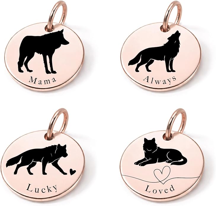 SM Design Mama Animal Charm Set – Set of 4 Stainless Steel Charms – Motherhood & Family Keepsake Jewelry Charmss