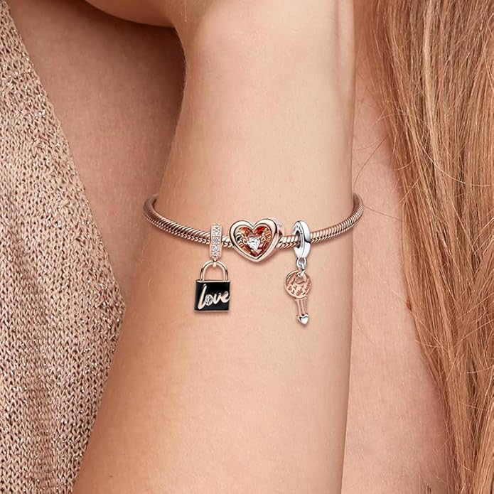 Family Mom Heart Charms 925 Sterling Silver Bead for Bracelets and Necklaces For Women Jewelry Present