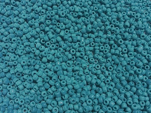 Seed Beads Size:11/0 50 gr / 1.76 oz (Green Aqua Opaque) - color: Green Aqua Opaque