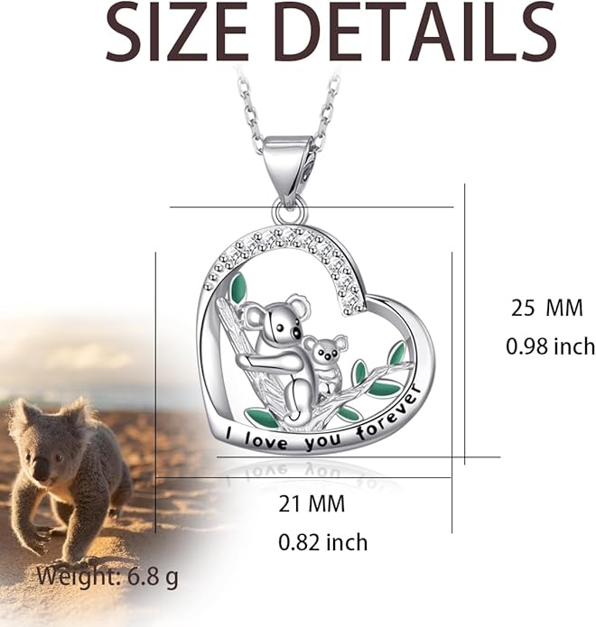 Animal Necklace Cat/Fox/Otter/Sloth/Cow/Highland Cow/Koala Necklace Cute Animal Jewelry Gifts for Women