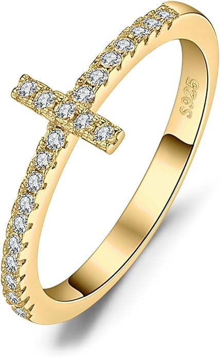 JewelryPalace 14k White Yellow Rose Gold Plated 925 Sterling Silver Rings for Women, Cubic Zirconia Promise Rings for Her, Stackable Wedding Bands Rings for Women Infinity Forever Love Knot Ring