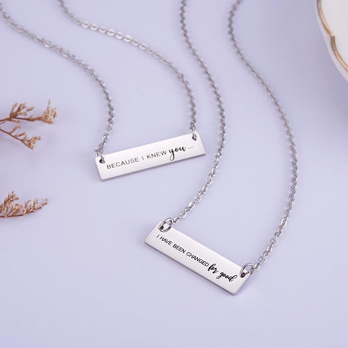 Ralukiia I Have Been Changed for Good Best Friend Necklace for 2, Wicked Friendship Jewelry, BFF Gift Set