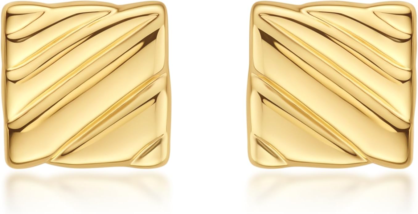 18K Gold Plated Huggie Hoop Earrings for Women, 925 Sterling Silver Post, Hypoallergenic Small Earrings