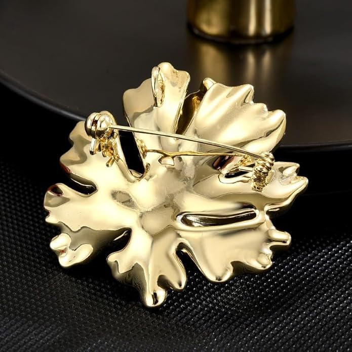 Flower Brooch Pin Rhinestones Pearl Flower Brooches Floral Pin Jewelry for Women Girls