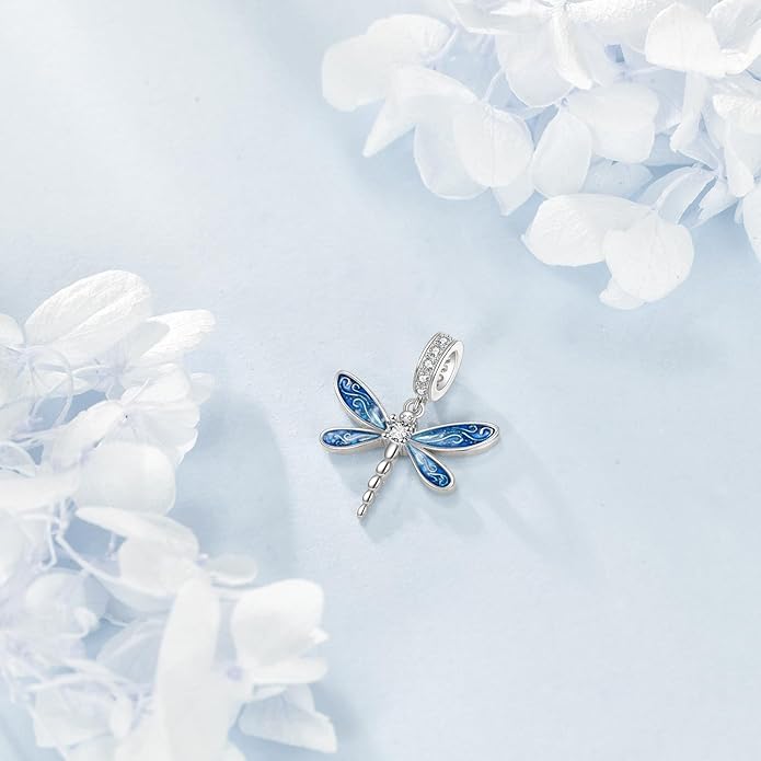 Charms for Bracelet 925 Sterling Silver Bearded Dragon/Dragonfly/Mother Daughter/Highland Cow/Dachshund Bead Gift for Women