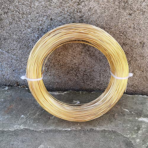 INSPIRELLE 20 Gauge 550 Feet KC Gold Aluminum Craft Wire Bendable Metal Wire for Jewelry Craft Making - color: KC Gold, size: 20 Guage (0.8mm)