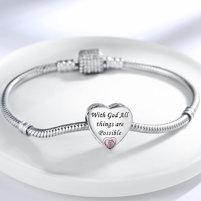 925 Sterling Silver Charms Fit Pandora Charms Bracelet I Love You to Infinity and Beyond Fit Wife Mother's Day Christmas Birthday Gift