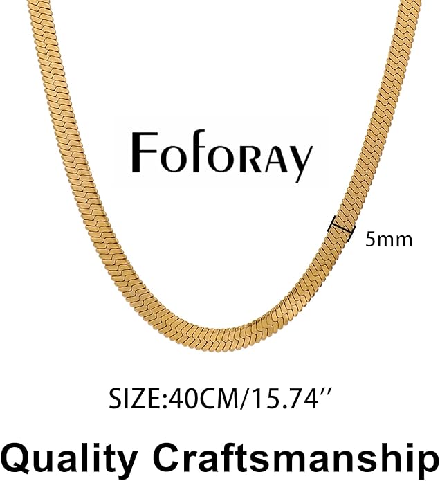 Fashion Necklace, White Gold and 18K Gold Plated Necklaces, Snake Chain, Rope Chain.Best Gift for Woman(16-18in)