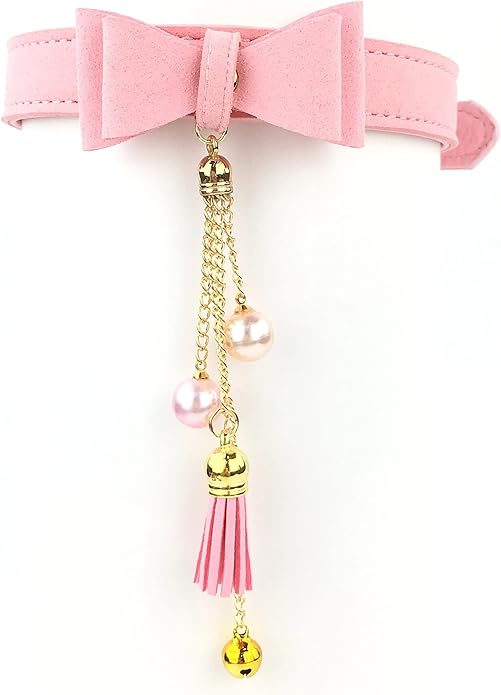 Bell Choker Collar Necklace Lolita Bow Collar Cat Kitty Velvet Necklace
