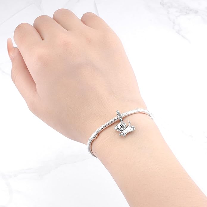 Cute Panda Animal 925 Sterling Silver Charms for Bracelets and Necklace Dangle Pendants Butterfly Elephant Dog Bead Jewelry Present for Women Family Friends