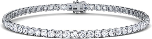0.50-15 Carat Lab Grown Classic Diamond Tennis Bracelet 4 Prong Setting Luxury Collection (F-G Color, SI Clarity) Length- 7 Inch