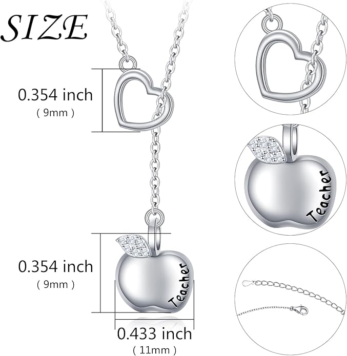 Long Necklace Sterling Silver Larait Bar Y Lariat Long Chain Drop Adjustable Necklace Gift for Her, 30"