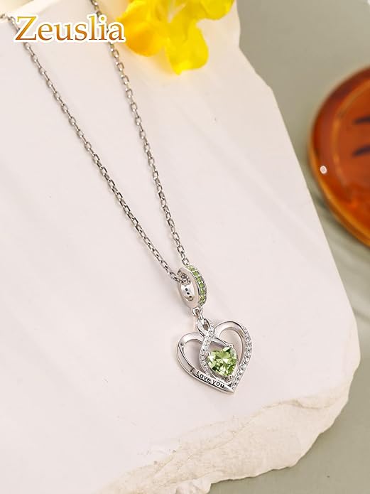 Heart Birthstone Charms for Bracelets, 925 Sterling Silver Women Bead Charms for Charm Bracelets Necklace, Mother's Day Birthday Anniversary Jewelry Gifts for Wife Mom Grandma Daughter