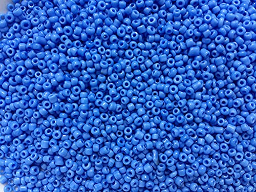 Seed Beads Size:11/0 50 gr / 1.76 oz (Blue Opaque) - color: Blue Opaque