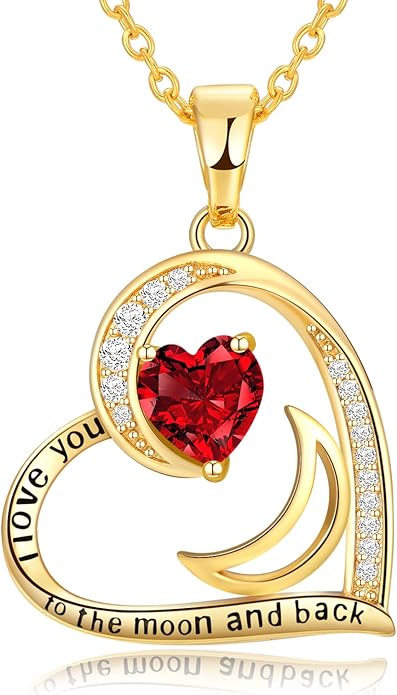 Heart Gold Necklace for Women Birthday Gifts for wife Jewelry for Wife Necklace for Girlfriend Mom Daughter Gold Jewelry for Women