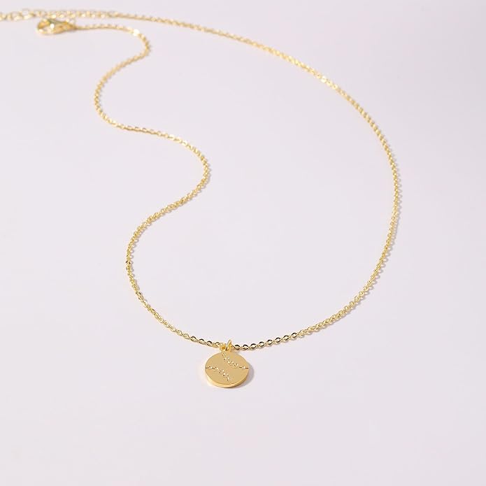 14K Gold Plated Dainty Pendant Butterfly Bead Boot Bee Baseball Flower Compass Airplane Heart Hummingbird Tree Necklace Simple Jewelry Gift for Women