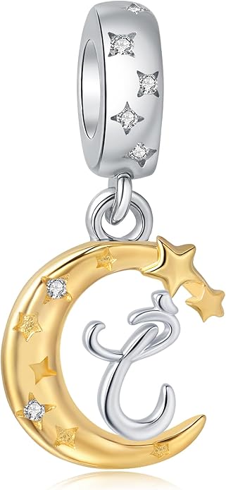 925 Sterling Silver Letter Charms fit Pandora Charms Bracelets fit Women Christmas Birthday Gift