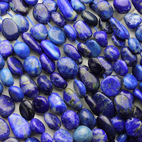 MJDCB Natural Irregular Shape Stone Beads 6-8mm Lapis Lazuli Gemstone Energy Cured for Jewelry Making Bracelet Necklaces - color: Lapis lazuli