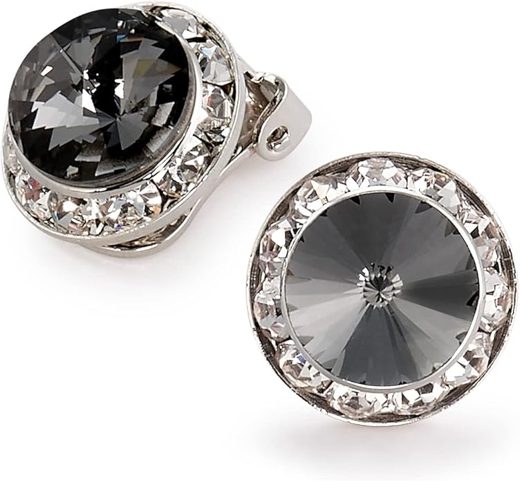 | Colorful Rhinestone Clip On Earrings for Dance, Pageant, Prom, Performance, Wedding, or Special Event