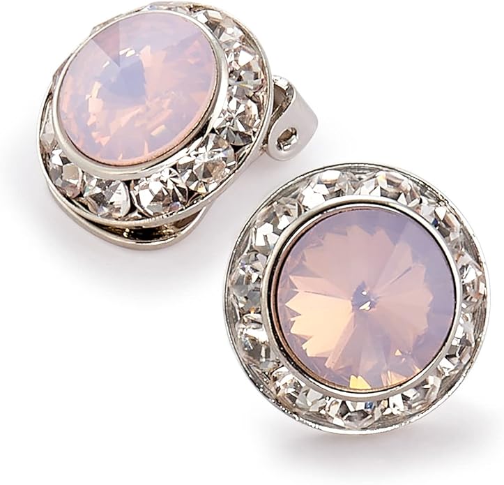 | Colorful Rhinestone Clip On Earrings for Dance, Pageant, Prom, Performance, Wedding, or Special Event