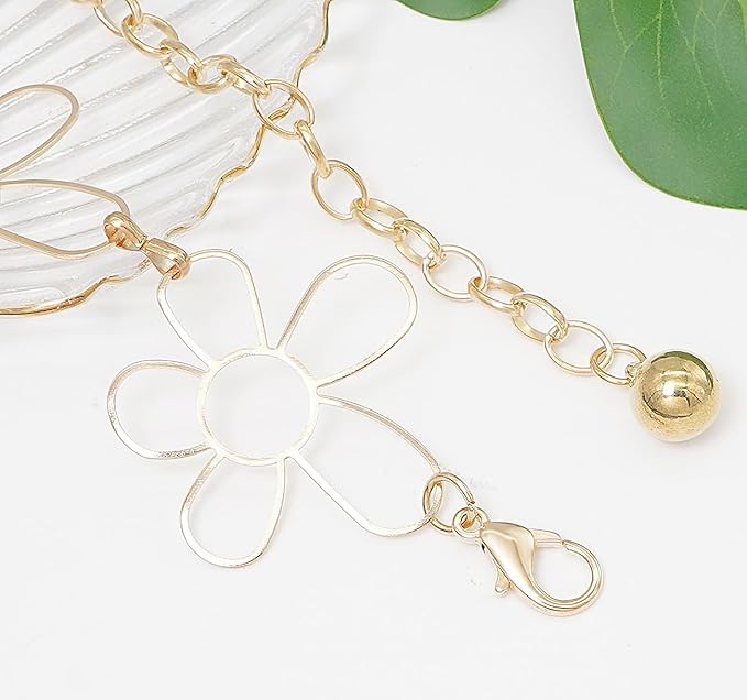Small Flower Metal Belt Chain - Adjustable Waist Chain for Women's Dresses