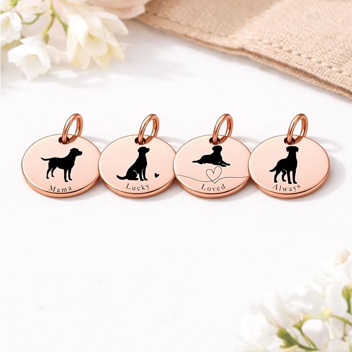 SM Design Mama Animal Charm Set – Set of 4 Stainless Steel Charms – Motherhood & Family Keepsake Jewelry Charmss