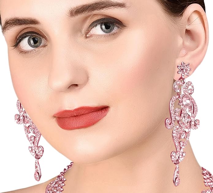 Touchstone Indian jewelry set for women bollywood gold jewellery wedding outfits necklace sets earrings bridal maang tikka fancy costume girls big desi accessories rhinestone in gold or silver tone