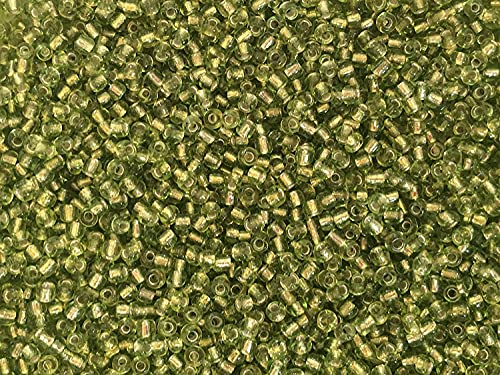 Seed Beads Size:11/0 50 gr / 1.76 oz (Lime Green Silver Lined) - color: Lime Green Silver Lined