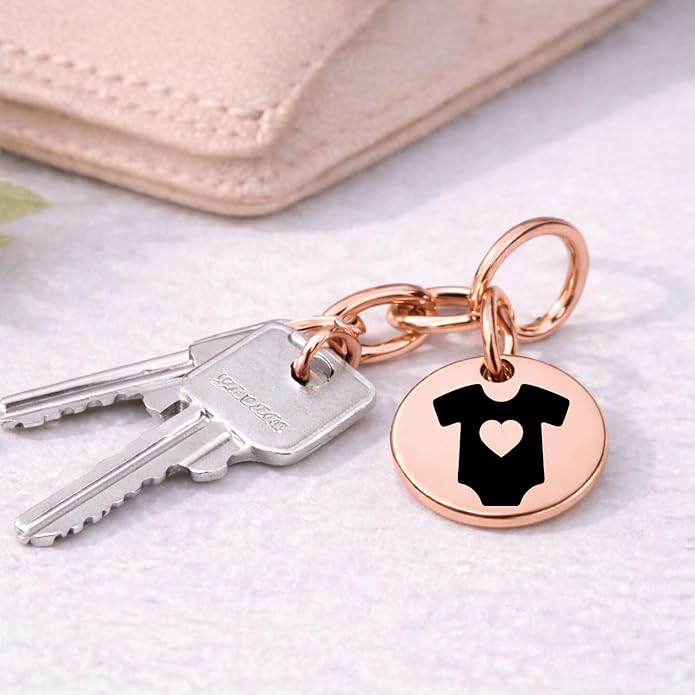 SM Design Pregnancy & New Baby Charm Set – Set of 4 Meaningful Stainless Steel Charms – Great for Crafting, Making Bracelets and Necklaces - Meaningful Keepsake Charms for Expecting & New Moms