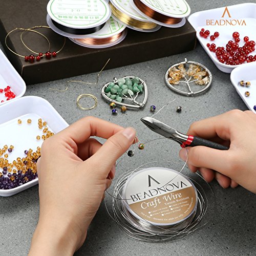 BEADNOVA Bare Copper Wire Tarnish Resistant Jewelry Making Wire (Gold Plated, 20 Gauge) - size: 0.8mm