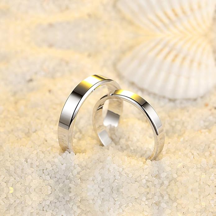 Dankadi Simple Fashion S925 Sterling Silver Ring Smooth Plain Dome Comfort Solid Silver Wedding Ring For Men & Women 3.5 mm 3-13# 24k Real Gold Plated Jewelry