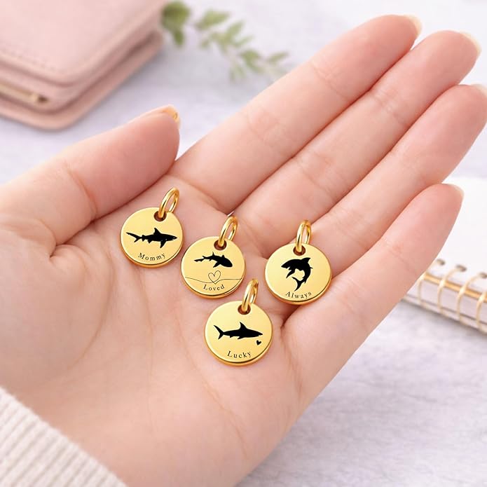 SM Design Mama Animal Charm Set – Set of 4 Stainless Steel Charms – Motherhood & Family Keepsake Jewelry Charmss