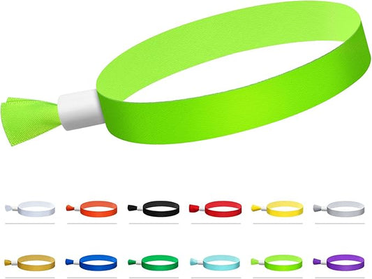 Green-Power America 100 Pcs Cloth Event Wristbands, Event Wristbands, Colored Wrist Bands for Events, for Lightweight Concert Wrist Strap for Activities, Party Bracelets for Events (Color : Green2)