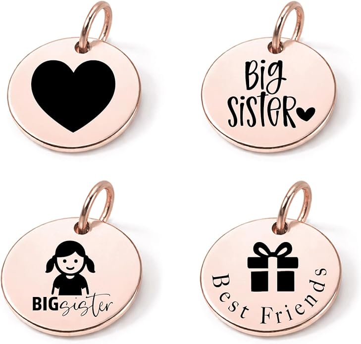 SM Design Pregnancy & New Baby Charm Set – Set of 4 Meaningful Stainless Steel Charms – Great for Crafting, Making Bracelets and Necklaces - Meaningful Keepsake Charms for Expecting & New Moms