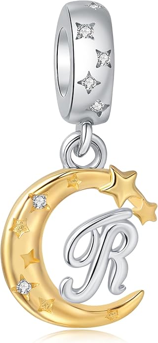 925 Sterling Silver Letter Charms fit Pandora Charms Bracelets fit Women Christmas Birthday Gift