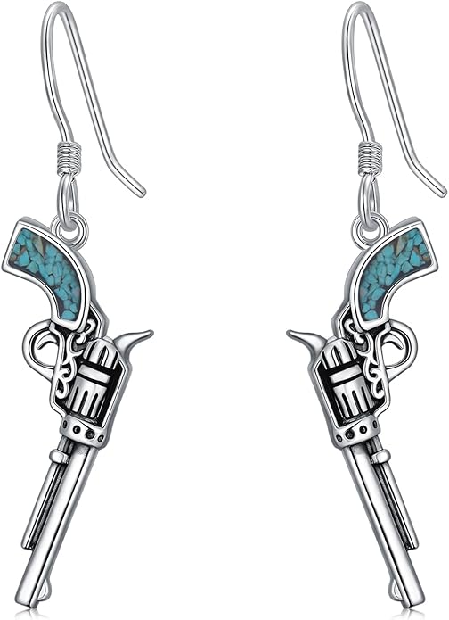 Western Earrings for Women 925 Sterling Silver Turquoise Western Country Dangle Drop Earrings Country Jewelry Gifts for Cowgirl Cowboy